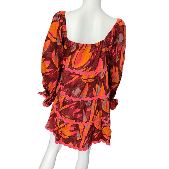 FANTASTIC FAWN fall hues mini dress M L - Picture 7 of 8